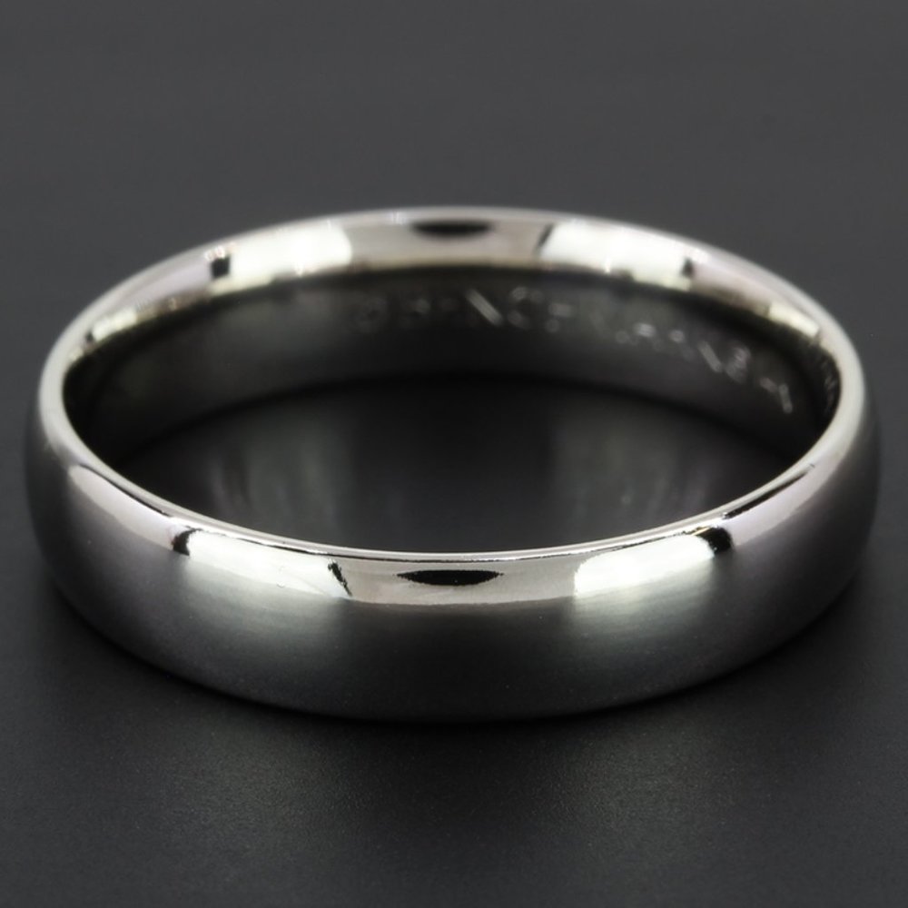 Men’s 14K White Gold Comfort‑Fit Wedding Band by Benchmark